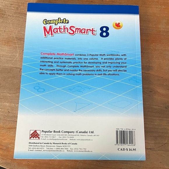 Complete MathSmart 8 Workbook - Canadian curriculum - Picture 3 of 16